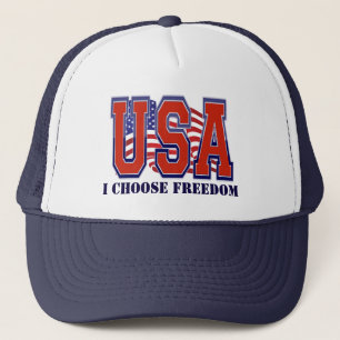 Amerikaanse Vlag USA Ik Kies Vrijheid Patriottisch Trucker Pet