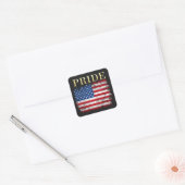 Amerikaanse vlag USA Patriotic Pride Vlag 4 juli Vierkante Sticker (Envelop)