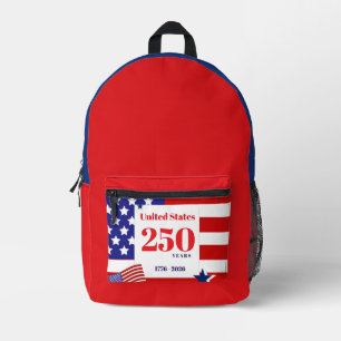 Amerikaanse vlag USA patriottische 250e viering Bedrukte Rugzak