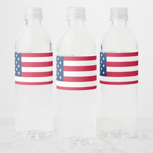 Amerikaanse vlag USA Patriottische Waterfles Label Waterfles Etiket (Flessen)