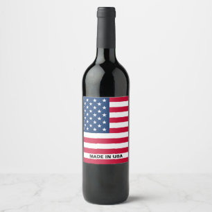 Amerikaanse vlag USA Patriottische wijn fles label Etiket