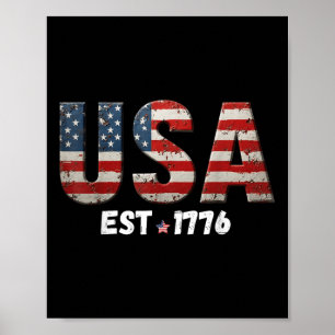 Amerikaanse Vlag Usa Verenigde Staten Van Amerika Poster