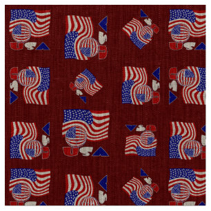 Amerikaanse Vlag USA Voetbal Rode Achtergrond Stof