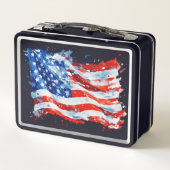 Amerikaanse Vlag USA Waterverf 4 juli (Achterkant)