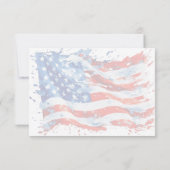 Amerikaanse vlag USA Waterverf 4 juli Bedankkaart (Achterkant)