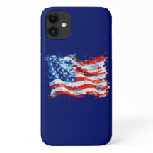 Amerikaanse Vlag USA Waterverf 4 juli