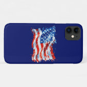 Amerikaanse Vlag USA Waterverf 4 juli Case-Mate iPhone Case (Achterkant (horizontaal))