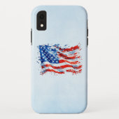 Amerikaanse vlag USA Waterverf 4 juli Case-Mate iPhone Case (Achterkant)