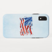 Amerikaanse vlag USA Waterverf 4 juli Case-Mate iPhone Case (Achterkant (horizontaal))
