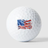 Amerikaanse vlag USA Waterverf 4 juli Golfballen (Voorkant)