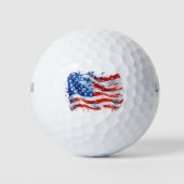 Amerikaanse vlag USA Waterverf 4 juli Golfballen (Voorkant)
