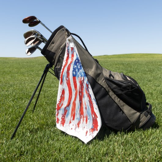 Amerikaanse vlag USA Waterverf 4 juli Golfhanddoek (Groen)