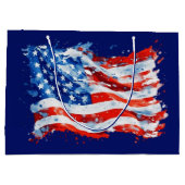 Amerikaanse vlag USA Waterverf 4 juli Groot Cadeauzakje (Achterkant)