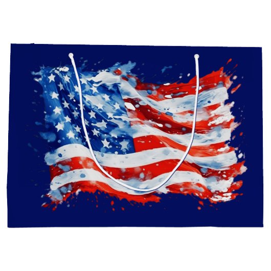 Amerikaanse vlag USA Waterverf 4 juli Groot Cadeauzakje (Achterkant)