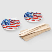 Amerikaanse vlag USA Waterverf 4 juli Handwaaier (Niet-gemonteerd)