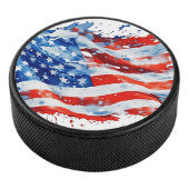 Amerikaanse vlag USA Waterverf 4 juli Hockey Puck (3/4)
