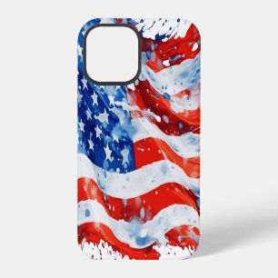 Amerikaanse Vlag USA Waterverf 4 juli iPhone 12 Pro Hoesje