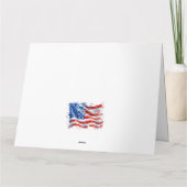 Amerikaanse Vlag USA Waterverf 4 juli Kaart (Achterkant)