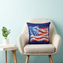 Amerikaanse Vlag USA Waterverf 4 juli