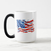Amerikaanse vlag USA Waterverf 4 juli Magische Mok (Links)