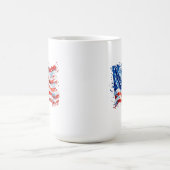Amerikaanse vlag USA Waterverf 4 juli Magische Mok (Midden)