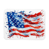 Amerikaanse vlag USA Waterverf 4 juli Magneet (Horizontaal)
