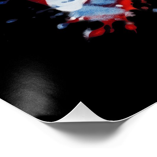 Amerikaanse vlag USA Waterverf 4 juli Perfect Poster (Hoek)