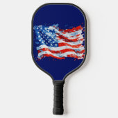 Amerikaanse vlag USA Waterverf 4 juli Pickleball Paddle (Achterkant)