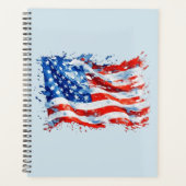 Amerikaanse vlag USA Waterverf 4 juli Planner (Voorkant)
