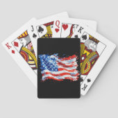 Amerikaanse vlag USA Waterverf 4 juli Pokerkaarten (Achterkant)