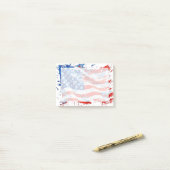 Amerikaanse Vlag USA Waterverf 4 juli Post-it® Notes (Op bureau)