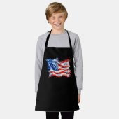 Amerikaanse vlag USA Waterverf 4 juli Schort (Gedragen)