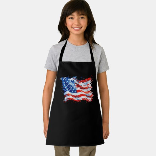 Amerikaanse vlag USA Waterverf 4 juli Schort (Insitu)