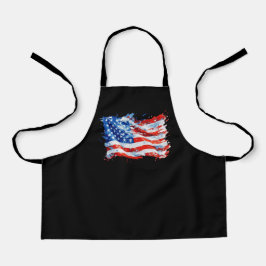 Amerikaanse vlag USA Waterverf 4 juli Schort