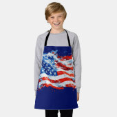 Amerikaanse vlag USA Waterverf 4 juli Schort (Gedragen)