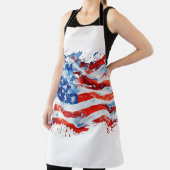 Amerikaanse vlag USA Waterverf 4 juli Schort (Insitu)