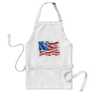 Amerikaanse Vlag USA Waterverf 4 juli Standaard Schort