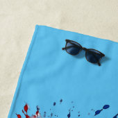 Amerikaanse vlag USA Waterverf 4 juli Strandlaken (In situ)