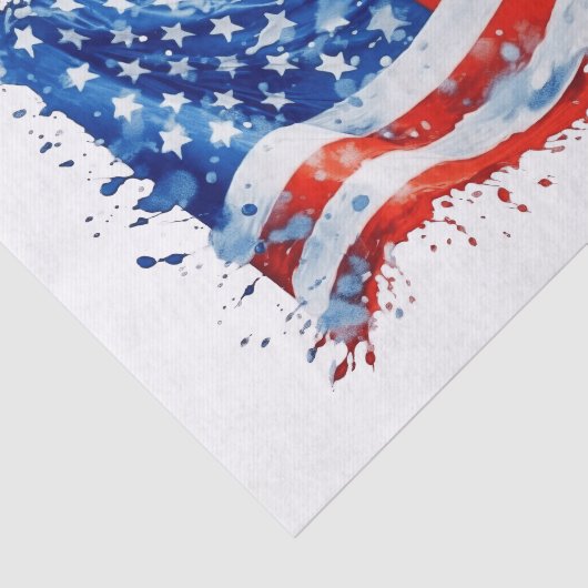 Amerikaanse vlag USA Waterverf 4 juli Tissuepapier (Detail)
