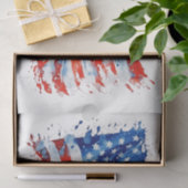 Amerikaanse vlag USA Waterverf 4 juli Tissuepapier (Geschenk)