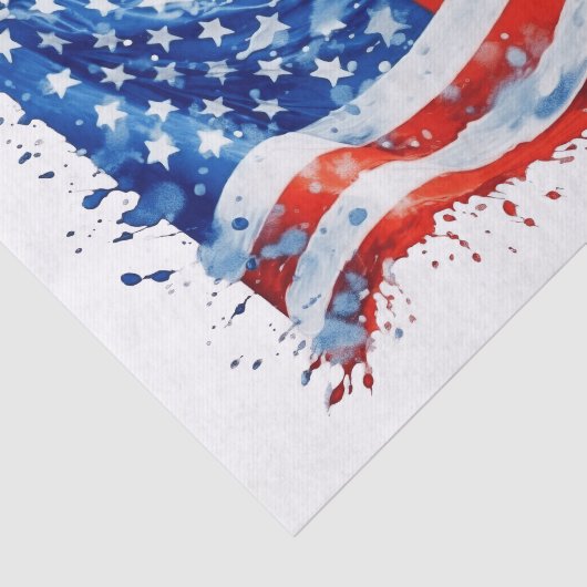 Amerikaanse vlag USA Waterverf 4 juli Tissuepapier (Detail)