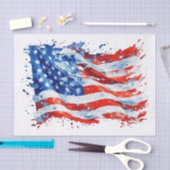 Amerikaanse vlag USA Waterverf 4 juli Tissuepapier (Craft)