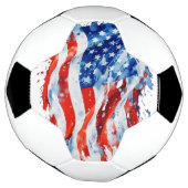 Amerikaanse vlag USA Waterverf 4 juli Voetbal (Gedraaid)