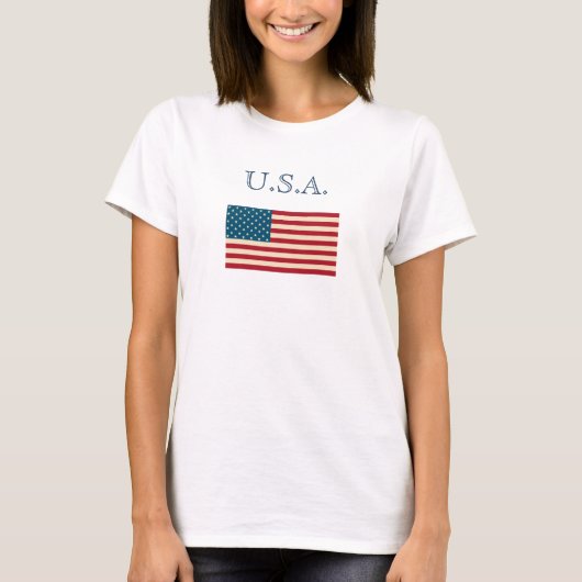 Amerikaanse Vlag V.S. T-Shirt (Voorkant)