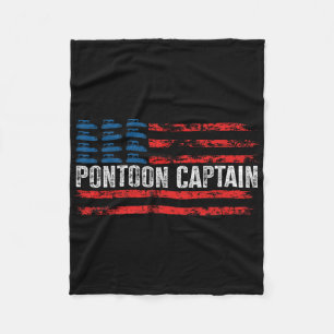 Amerikaanse Vlag Vaar Kleding Heren Zwart Pontoon Fleece Deken