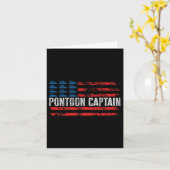 Amerikaanse vlag vaarkleding Mannen Black Pontoon Kaart (Gele Bloem)