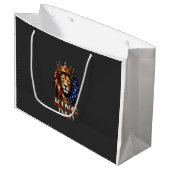 Amerikaanse Vlag Vader Leeuw Groot Cadeauzakje (Voorkant Gekanteld)