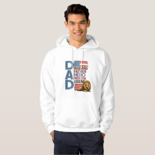 Amerikaanse vlag Vader Leeuw Patriottisch Hoodie
