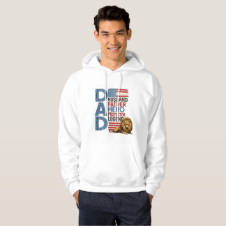 Amerikaanse vlag Vader Leeuw Patriottisch Hoodie