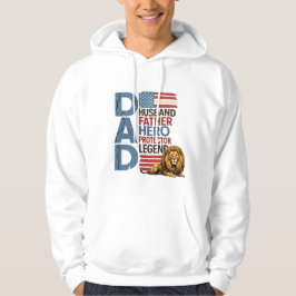 Amerikaanse vlag Vader Leeuw Patriottisch Hoodie